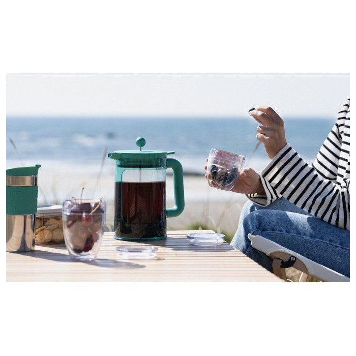 Cafetiere - BODUM - Bean Set Hot & Cold Brew - 1,5 L - 12 tasses - Avec couvercle - Vert Cafetiere - BODUM - Bean Set Hot & Cold Brew - 1,5 L - 12 tasses - Avec couvercle - Vert