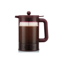 Cafetiere - BODUM - Bean Set Hot & Cold Brew - 1,5 L - 12 tasses - Avec couvercle - Rouge