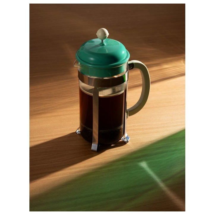 Cafetiere a piston avec verseuse - BODUM - Caffettiera - En verre - 8 tasses - 1 L - Vert