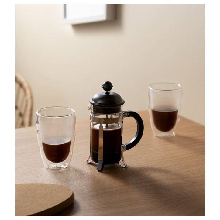 Cafetiere a piston - BODUM - Caffettiera - 3 tasses - 0.35 l - En tritan - Armature inox
