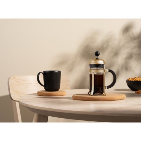 Cafetiere a piston - BODUM - Chambord - 0,35 L - 3 tasses - Acier inox - Or
