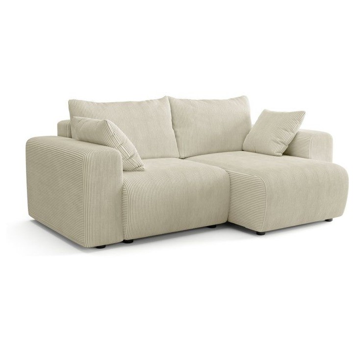 Canapé fixe d'angle réversible - 4 places - BOGOTA - Tissu Creme - 227 x 138 x 86 cm Canapé fixe d'angle réversible - 4 places - BOGOTA - Tissu Creme - 227 x 138 x 86 cm