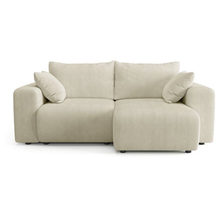 Canapé fixe d'angle réversible - 4 places - BOGOTA - Tissu Creme - 227 x 138 x 86 cm Canapé fixe d'angle réversible - 4 places - BOGOTA - Tissu Creme - 227 x 138 x 86 cm