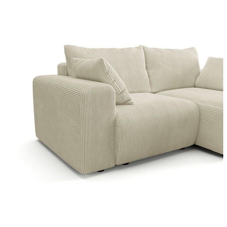 Canapé fixe d'angle réversible - 4 places - BOGOTA - Tissu Creme - 227 x 138 x 86 cm Canapé fixe d'angle réversible - 4 places - BOGOTA - Tissu Creme - 227 x 138 x 86 cm