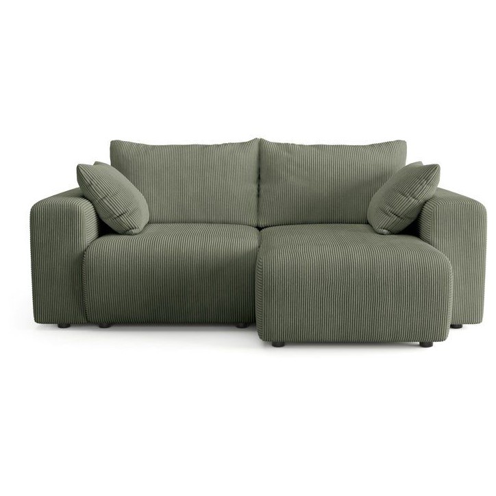 Canapé fixe d'angle réversible - 4 places - BOGOTA - Tissu Vert - 227 x 138 x 86 cm Canapé fixe d'angle réversible - 4 places - BOGOTA - Tissu Vert - 227 x 138 x 86 cm