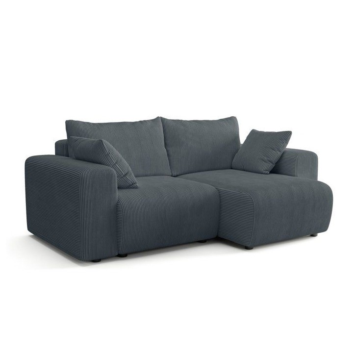Canapé fixe d'angle réversible - 4 places - BOGOTA - Tissu Gris anthracite - 227 x 138 x 86 cm Canapé fixe d'angle réversible - 4 places - BOGOTA - Tissu Gris anthracite - 227 x 138 x 86 cm