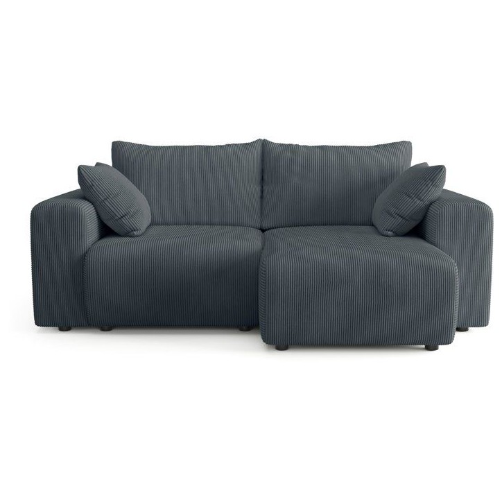 Canapé fixe d'angle réversible - 4 places - BOGOTA - Tissu Gris anthracite - 227 x 138 x 86 cm Canapé fixe d'angle réversible - 4 places - BOGOTA - Tissu Gris anthracite - 227 x 138 x 86 cm