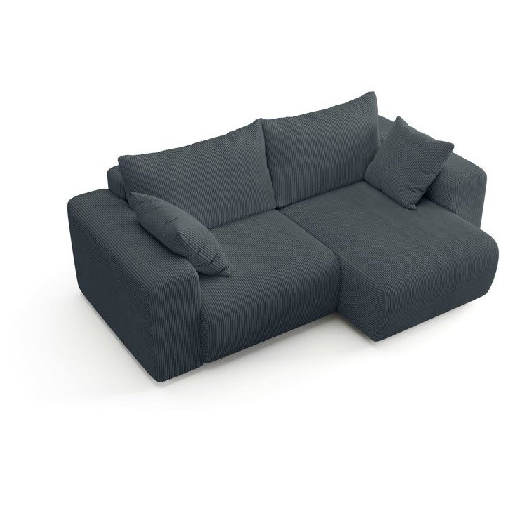 Canapé fixe d'angle réversible - 4 places - BOGOTA - Tissu Gris anthracite - 227 x 138 x 86 cm Canapé fixe d'angle réversible - 4 places - BOGOTA - Tissu Gris anthracite - 227 x 138 x 86 cm