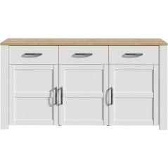 Buffet BOHOL Blanc – 3 Portes & 3 Tiroirs – L 166,1 × P 42 × H 8