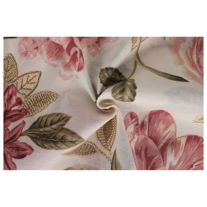 Parure de lit - 1 housse de couette 220 x 240 cm + 2 taies d'oreiller 60 x 60 cm - 65% coton, 35% polyester - Creme