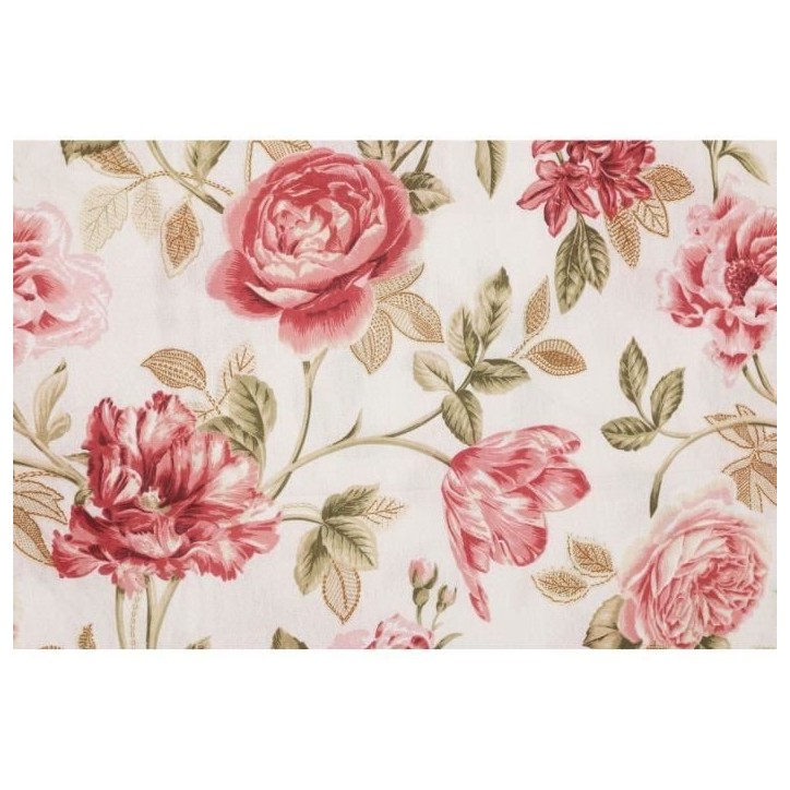 Parure de lit - 1 housse de couette 220 x 240 cm + 2 taies d'oreiller 60 x 60 cm - 65% coton, 35% polyester - Creme