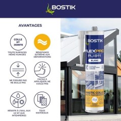Mastic colle/joint - BOSTIK - Flexpro PU811 - Tous matériaux - Intér
