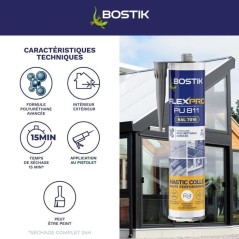 Mastic colle/joint - BOSTIK - Flexpro PU811 - Tous matériaux - Intér