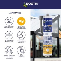 Mastic colle/joint - BOSTIK - Flexpro PU811 - Tous matériaux - Intér