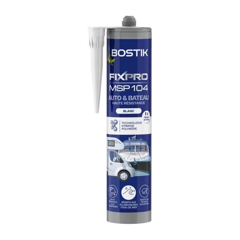Mastic auto/bateau - BOSTIK - Fixpro MSP 104 - Colle et joint - Résis