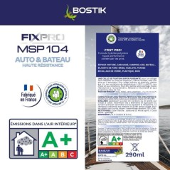 Mastic auto/bateau - BOSTIK - Fixpro MSP 104 - Colle et joint - Résis