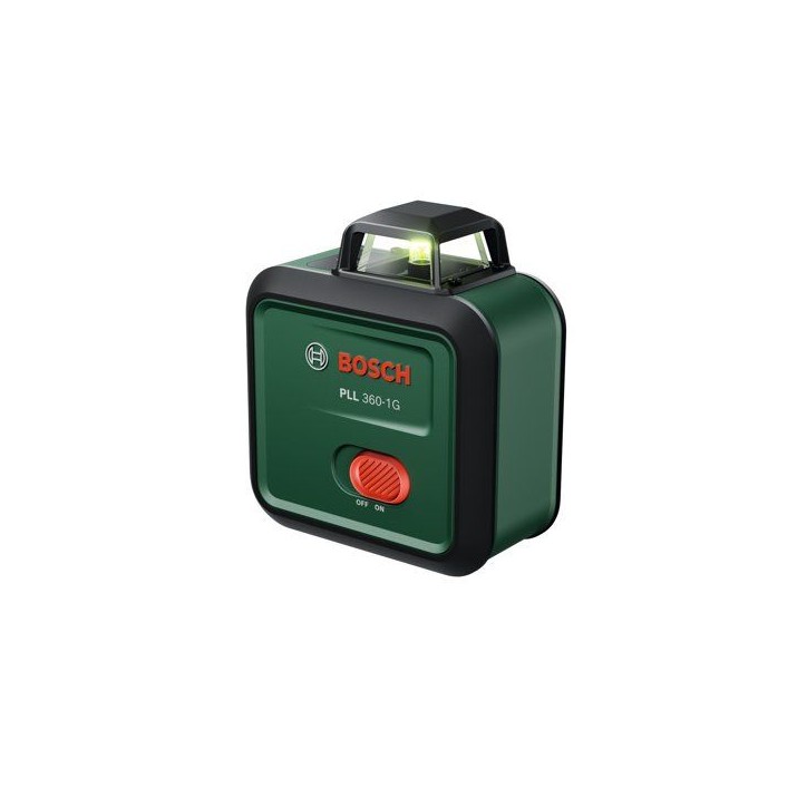Laser lignes BOSCH - PLL 360-1 G - Avec un trépied TT120, une housse de protection, un manuel d'utilisation et des piles