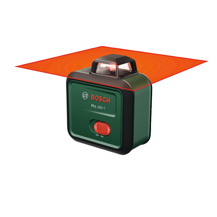 Laser lignes BOSCH - PLL 360-1 - Avec un manuel d'utilisation, housse de protection, piles Laser lignes BOSCH - PLL 360-1 - Avec un manuel d'utilisation, housse de protection, piles