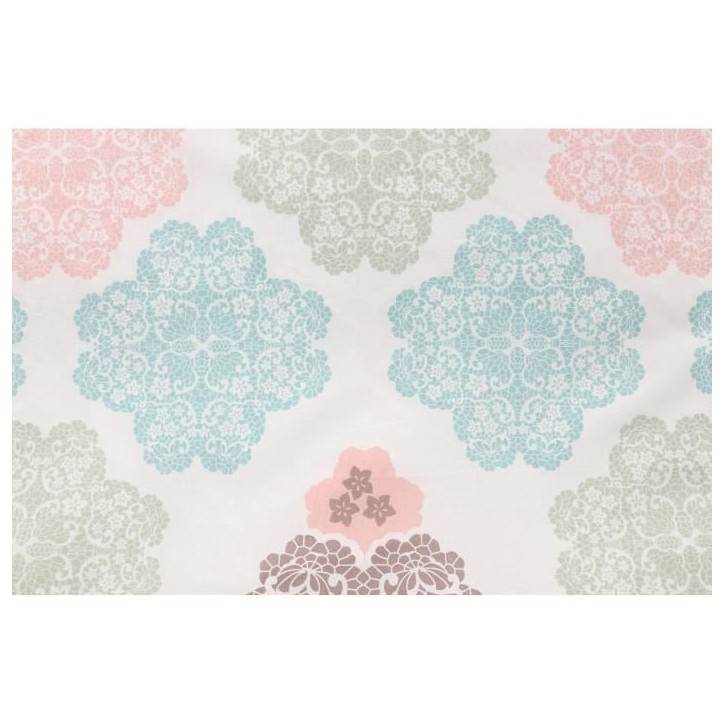 Parure de lit - 1 housse de couette 220x240 cm + 2 taies d'oreiller 60x60 cm - 70% coton, 30% polyester - Turquoise Parure de lit - 1 housse de couette 220x240 cm + 2 taies d'oreiller 60x60 cm - 70% coton, 30% polyester - Turquoise
