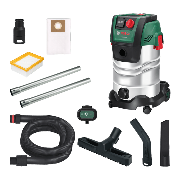 Aspirateur universel BOSCH - PAS 30-240PRS - 1300W - 67 l/s - Réservoir 30L - 240 mbar