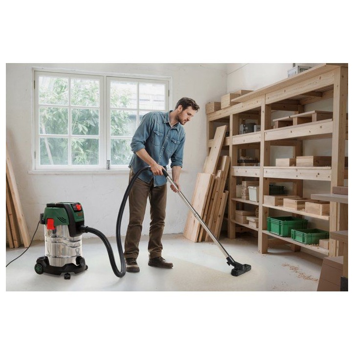 Aspirateur universel BOSCH - PAS 30-240PRS - 1300W - 67 l/s - Réservoir 30L - 240 mbar
