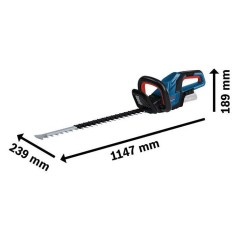 Taille-haie sans fil BOSCH PROFESSIONAL - GHE 18V-60 - 18V - 20mm - Ba