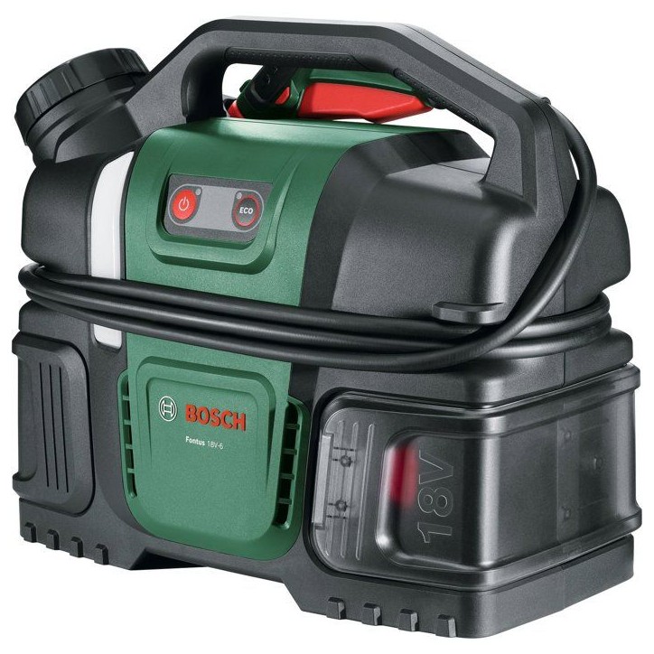 Nettoyeur a pression (de vélo) sans fil BOSCH - Fontus 18V-6 - Batterie 18V 2.0Ah + chargeur AL1820 - Réservoir 6L