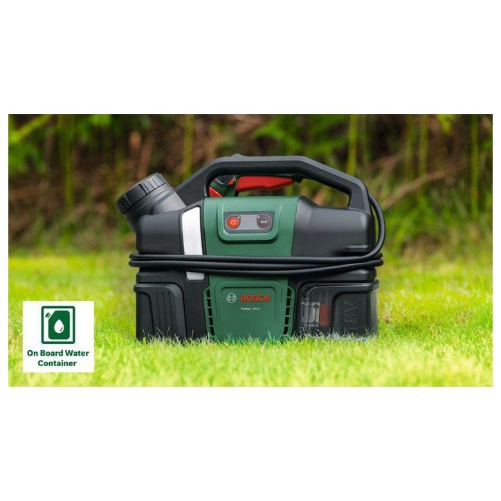 Nettoyeur a pression (de vélo) sans fil BOSCH - Fontus 18V-6 - Batterie 18V 2.0Ah + chargeur AL1820 - Réservoir 6L