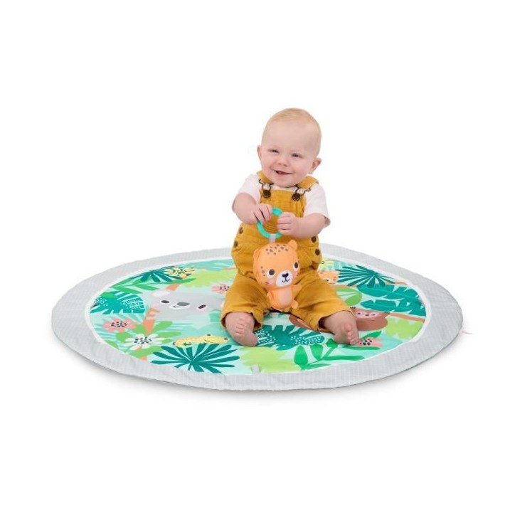 BRIGHT STARTS Tapis d'éveil bébé au sol évolutif pliable- Foret tropicale- arche avec jouets sensoriels et musicaux ,miroir BRIGHT STARTS Tapis d'éveil bébé au sol évolutif pliable- Foret tropicale- arche avec jouets sensoriels et musicaux ,miroir