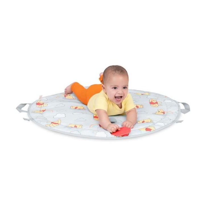 DISNEY BABY- WINNIE- Tapis d'éveil bébé au sol reversible évolutif pliable- arche en bois- jouets sensoriels et musicaux, mi