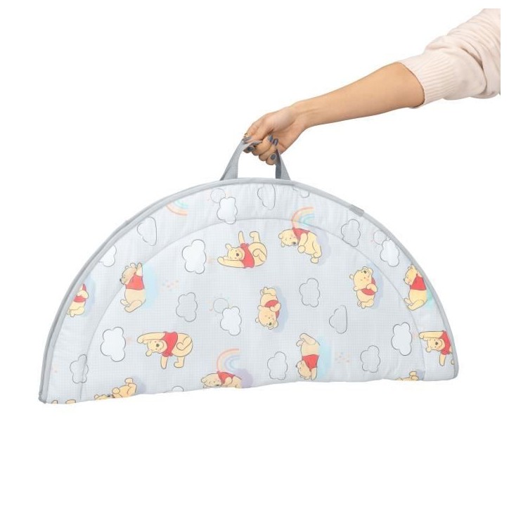 DISNEY BABY- WINNIE- Tapis d'éveil bébé au sol reversible évolutif pliable- arche en bois- jouets sensoriels et musicaux, mi