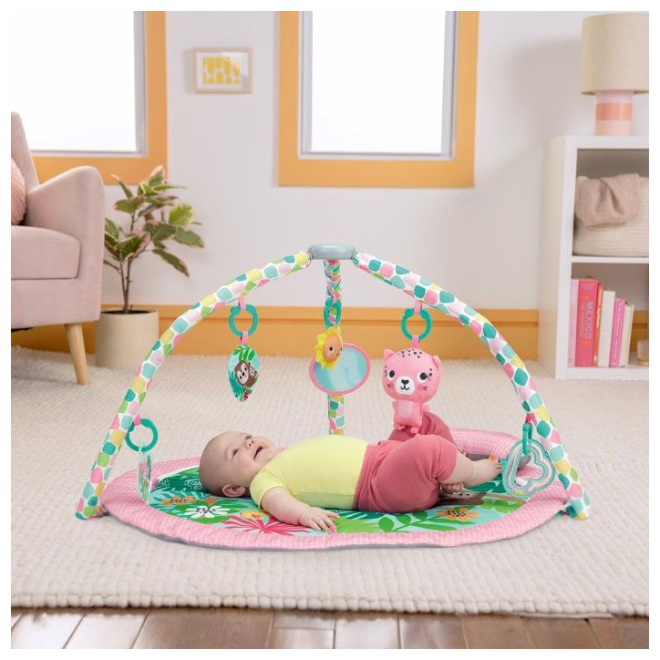 BRIGHT STARTS- Tapis d'éveil pliable POP 'N Wiggle Rosy Rainforest BRIGHT STARTS- Tapis d'éveil pliable POP 'N Wiggle Rosy Rainforest