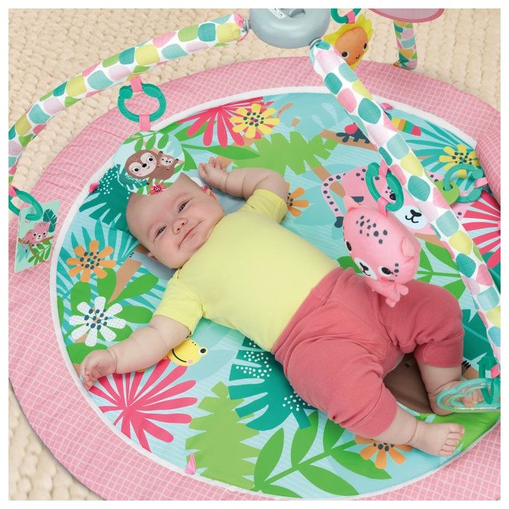BRIGHT STARTS- Tapis d'éveil pliable POP 'N Wiggle Rosy Rainforest BRIGHT STARTS- Tapis d'éveil pliable POP 'N Wiggle Rosy Rainforest