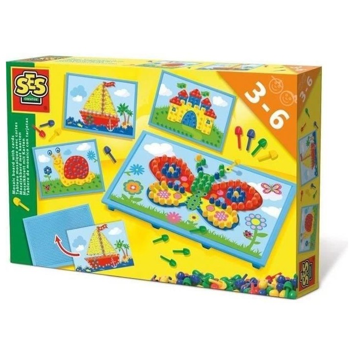SES CREATIVE Tableau mosaique avec cartes SES CREATIVE Tableau mosaique avec cartes