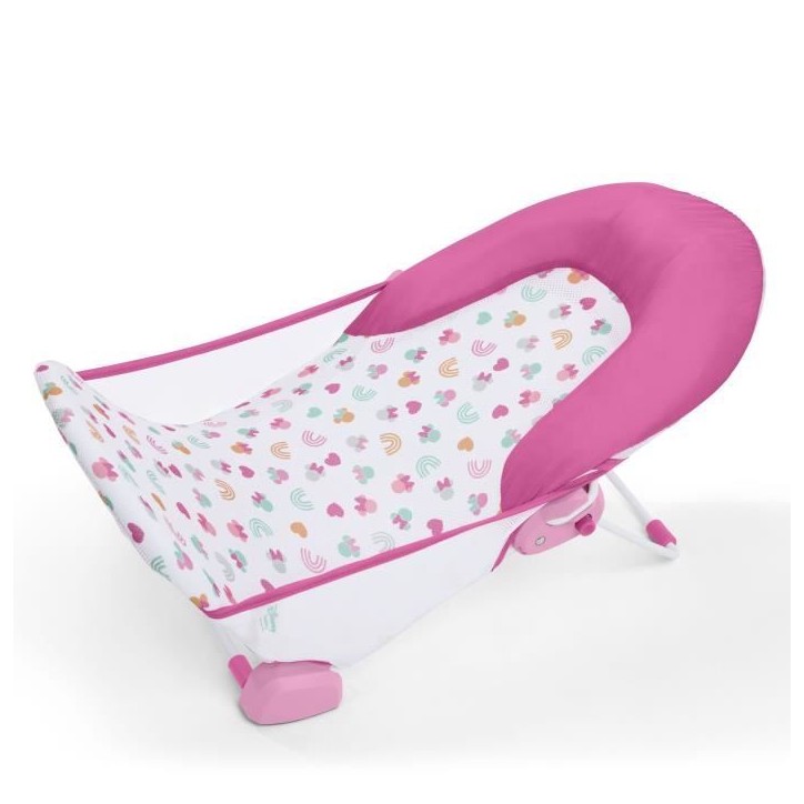 DISNEY BABY- MINNIE- Transat de bain pour bébé fille pliable rose