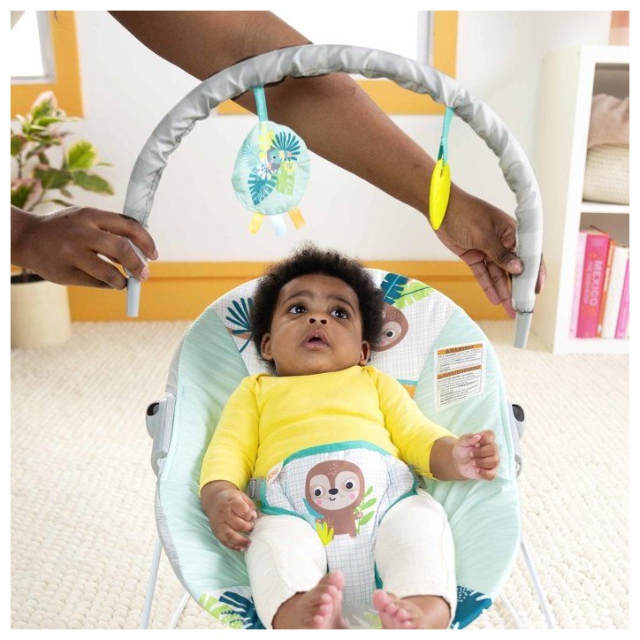 BRIGHT STARTS Transat bébé vibrant Wild Wonders- Arche avec jouets d'éveil amovible, Harnais 3 points BRIGHT STARTS Transat bébé vibrant Wild Wonders- Arche avec jouets d'éveil amovible, Harnais 3 points