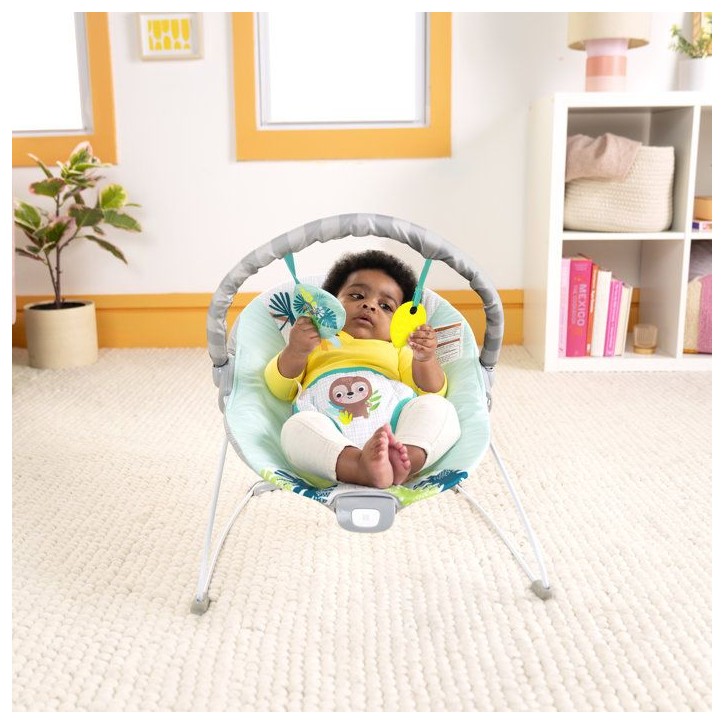 BRIGHT STARTS Transat bébé vibrant Wild Wonders- Arche avec jouets d'éveil amovible, Harnais 3 points BRIGHT STARTS Transat bébé vibrant Wild Wonders- Arche avec jouets d'éveil amovible, Harnais 3 points