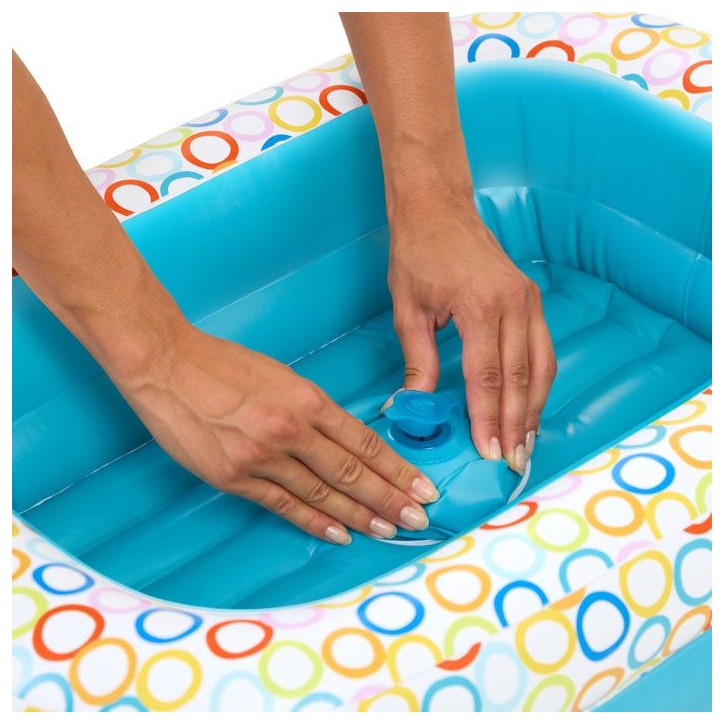 BRIGHT STARTS- Baignoire gonflable avec pompe intégré, 8 balles de jeu et bouche d'évacuation BRIGHT STARTS- Baignoire gonflable avec pompe intégré, 8 balles de jeu et bouche d'évacuation