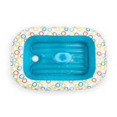 BRIGHT STARTS- Baignoire gonflable avec pompe intégré, 8 balles de j