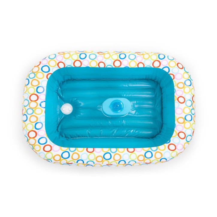BRIGHT STARTS- Baignoire gonflable avec pompe intégré, 8 balles de jeu et bouche d'évacuation BRIGHT STARTS- Baignoire gonflable avec pompe intégré, 8 balles de jeu et bouche d'évacuation