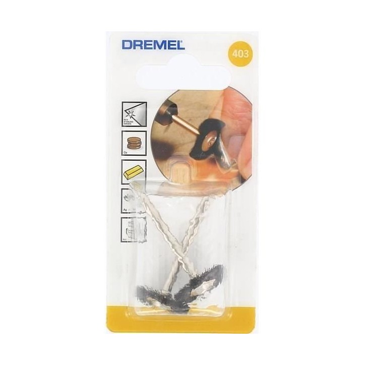 Lot de 2 brosses couronne ø 19mm Lot de 2 brosses couronne ø 19mm