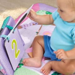 BRIGHTS STARTS Petit tapis d'éveil bébé pliable rose, arche de jeux