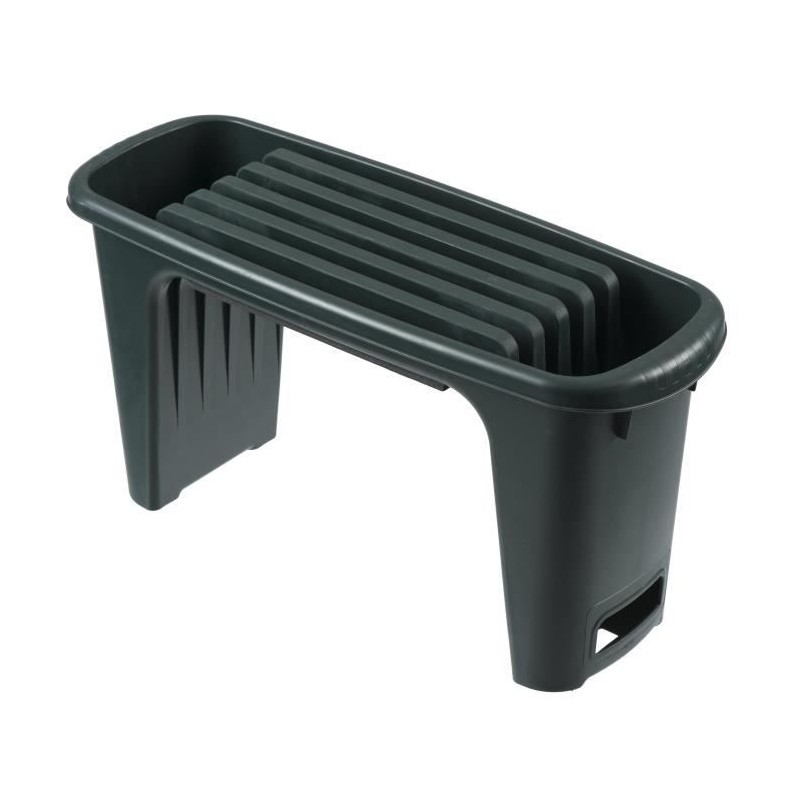 Tabouret de jardinage 2-en-1 Nature - NATURE - Vert - HDPE - Coussin p