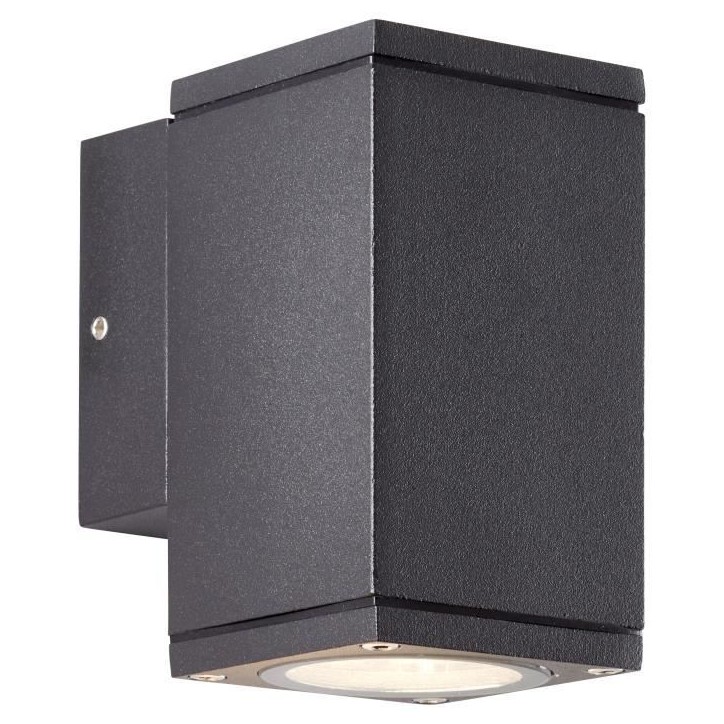 Applique murale extérieure - BRILLIANT - HALLY - Métal et verre - Anthracite - GU10 LED - 1 x 10 W IP44