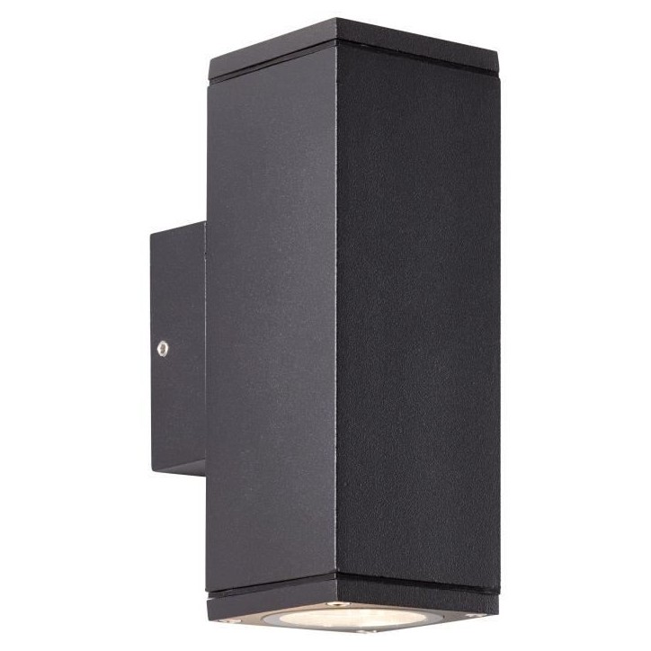 Applique murale extérieure - BRILLIANT - HALLY - Métal et verre - Anthracite - GU10 LED - 2x 10 W IP44