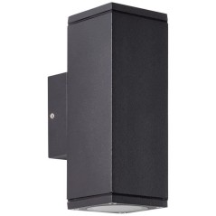 Applique murale extérieure - BRILLIANT - HALLY - Métal et verre - Anthracite - GU10 LED - 2x 10 W IP44