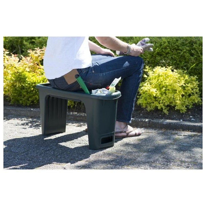 Tabouret de jardinage 2-en-1 Nature - NATURE - Vert - HDPE - Coussin pour genoux Tabouret de jardinage 2-en-1 Nature - NATURE - Vert - HDPE - Coussin pour genoux