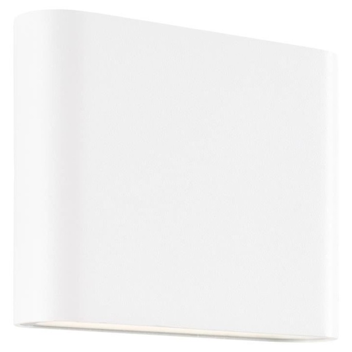Applique murale extérieure - BRILLIANT - WELBIE - Métal et verre - Blanc - LED intégrée 7 W