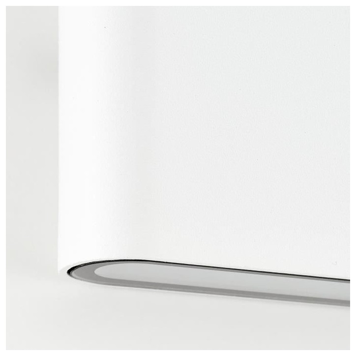 Applique murale extérieure - BRILLIANT - WELBIE - Métal et verre - Blanc - LED intégrée 7 W