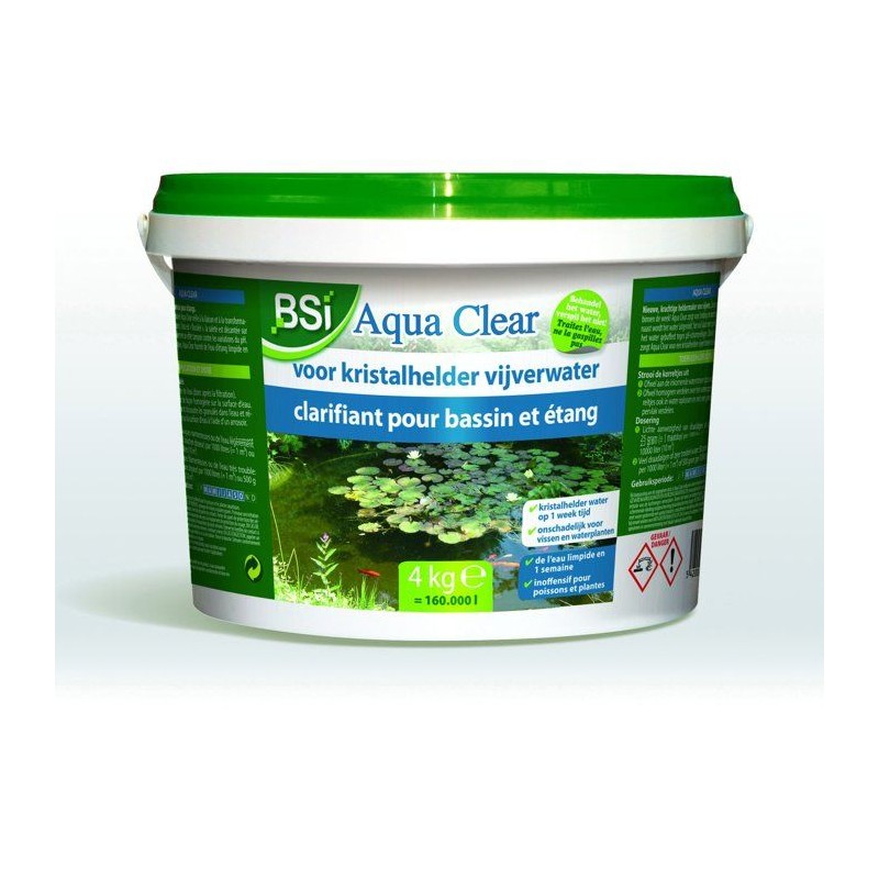 Clarifiant bassin - BSI - Aqua Clear 4 kg - Eau verte et trouble - Tra
